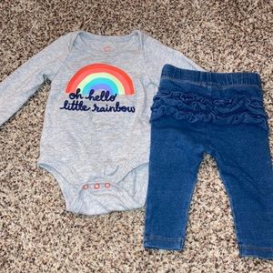 Cat & Jack rainbow outfit